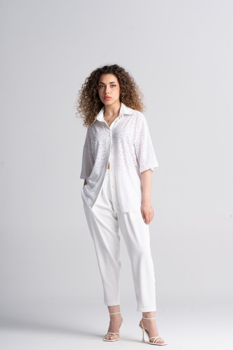 TOM2 WHITE LACE SHIRT