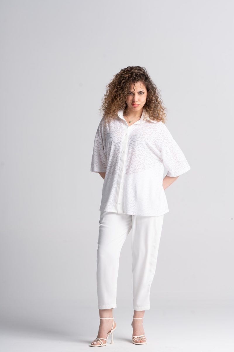 TOM2 WHITE LACE SHIRT