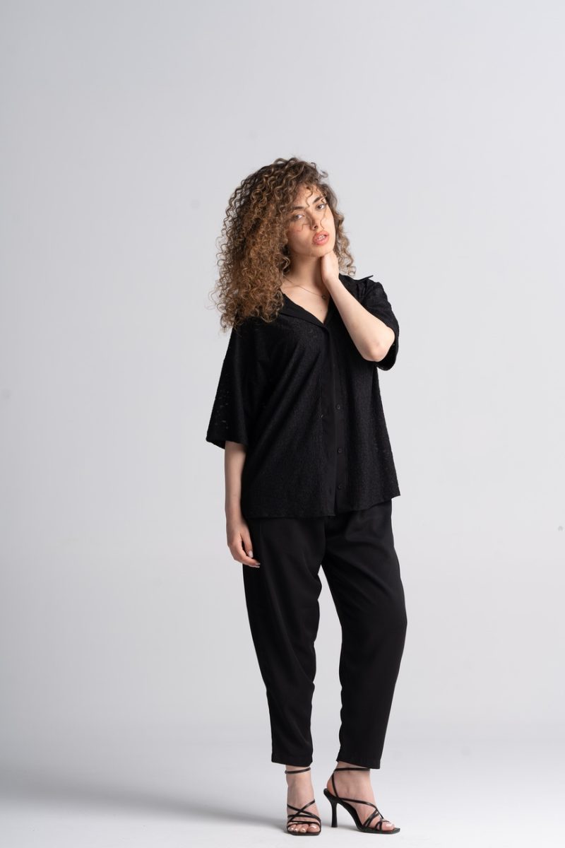 TOM2 BLACK LACE SHIRT
