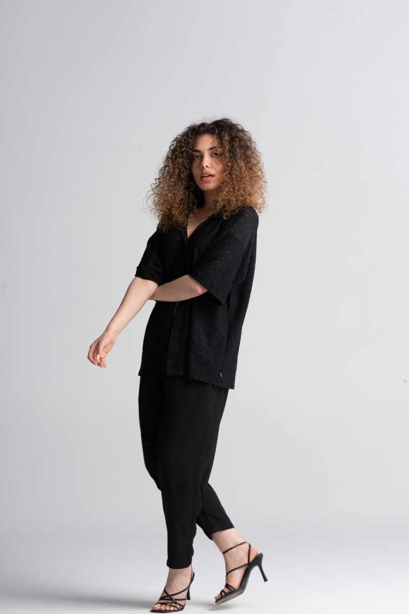 TOM2 BLACK LACE SHIRT