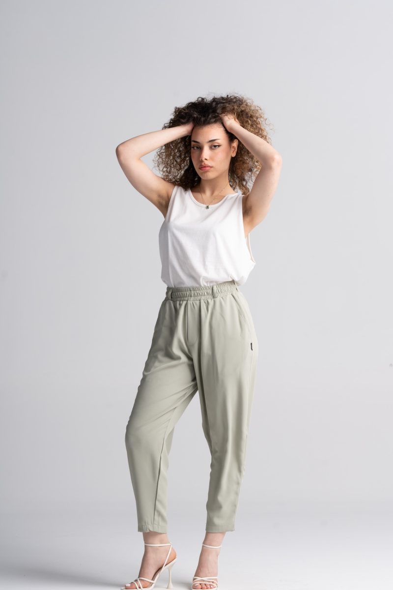 TROUSERS WITH REGULAR FIT ELASTIC