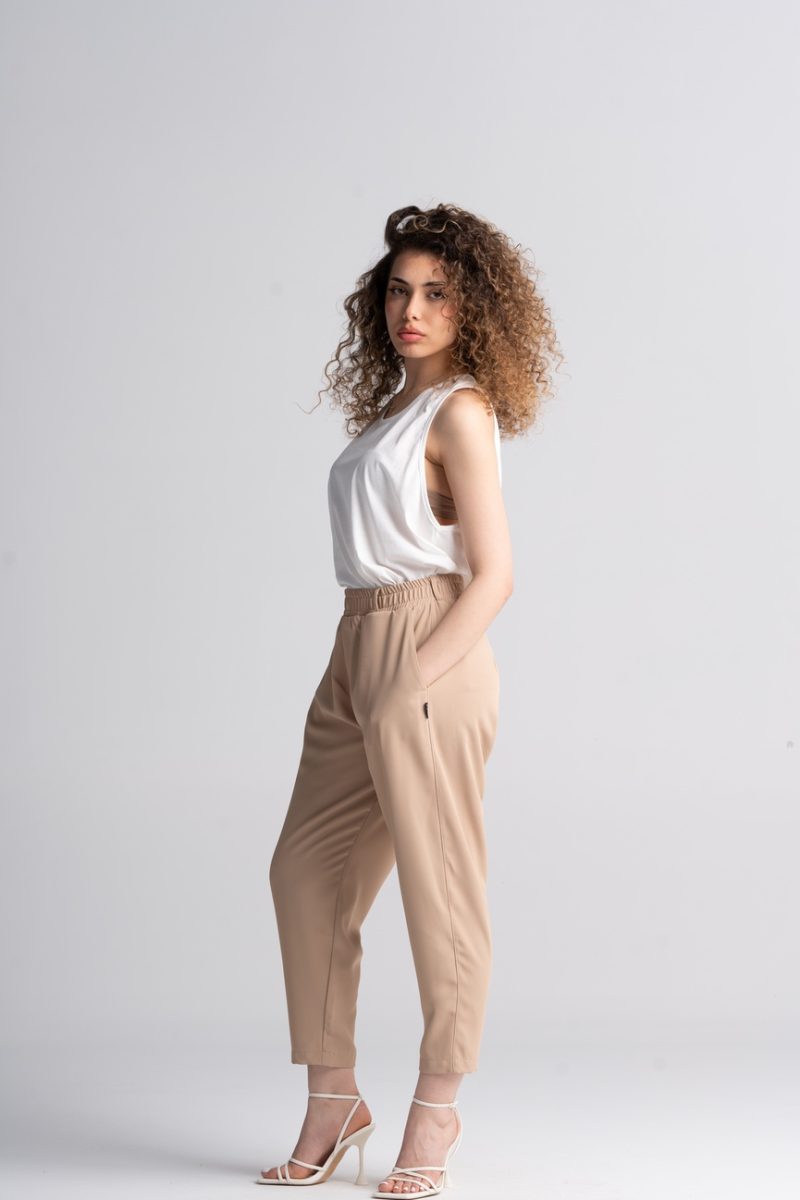 TROUSERS WITH REGULAR FIT ELASTIC
