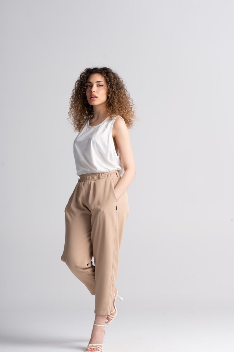TROUSERS WITH REGULAR FIT ELASTIC