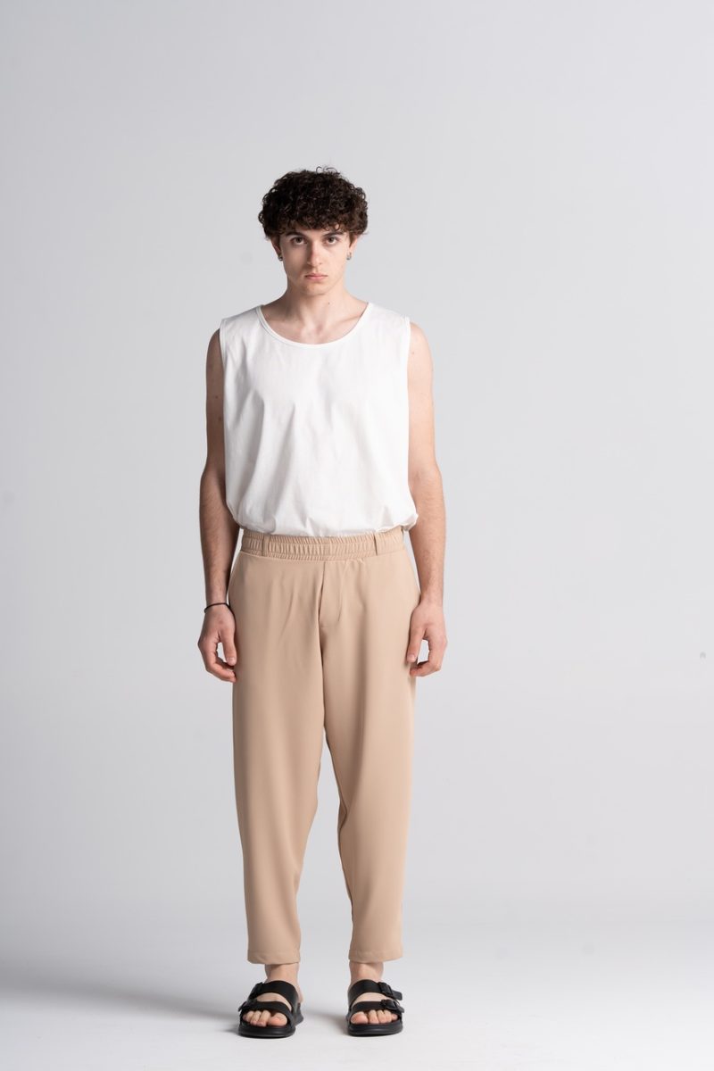 TROUSERS WITH REGULAR FIT ELASTIC