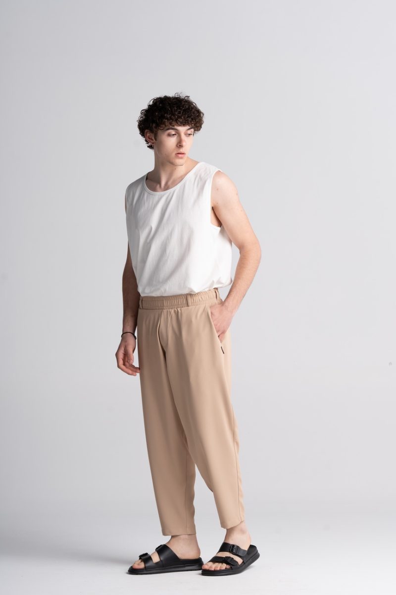 TROUSERS WITH REGULAR FIT ELASTIC