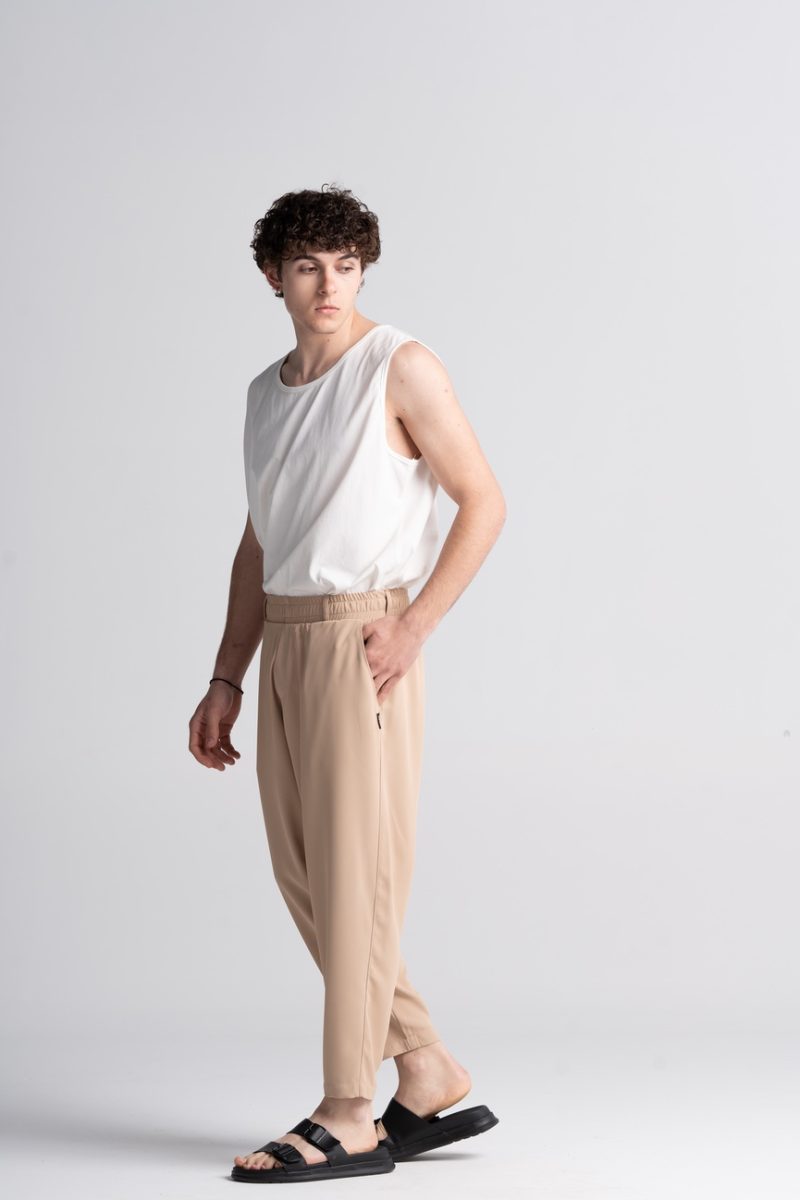 TROUSERS WITH REGULAR FIT ELASTIC