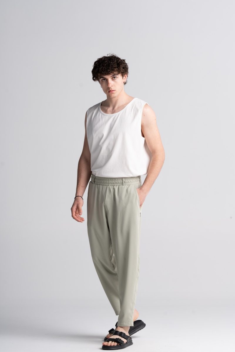 TROUSERS WITH REGULAR FIT ELASTIC