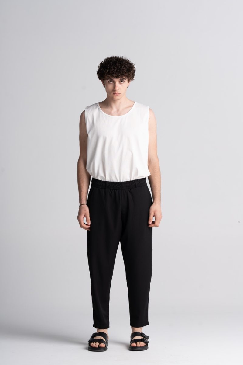 TROUSERS WITH REGULAR FIT ELASTIC