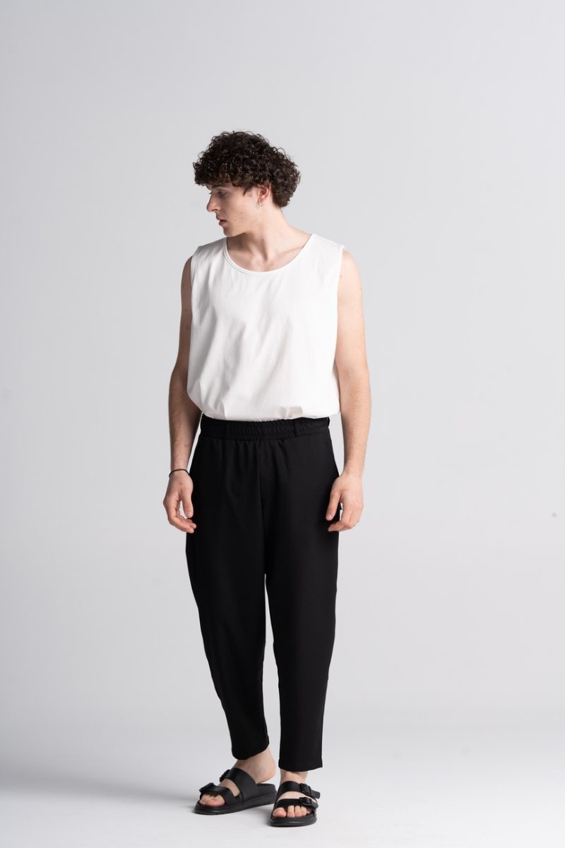 TROUSERS WITH REGULAR FIT ELASTIC