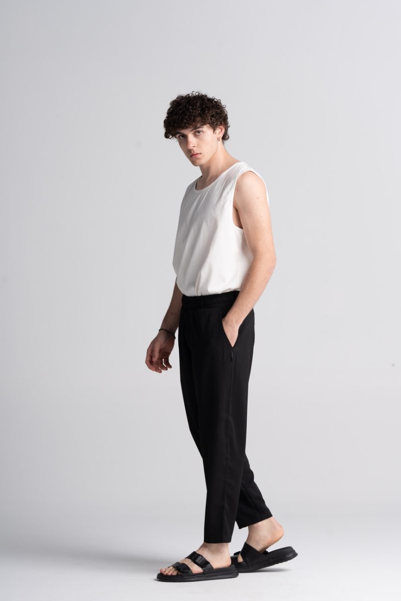 TROUSERS WITH REGULAR FIT ELASTIC