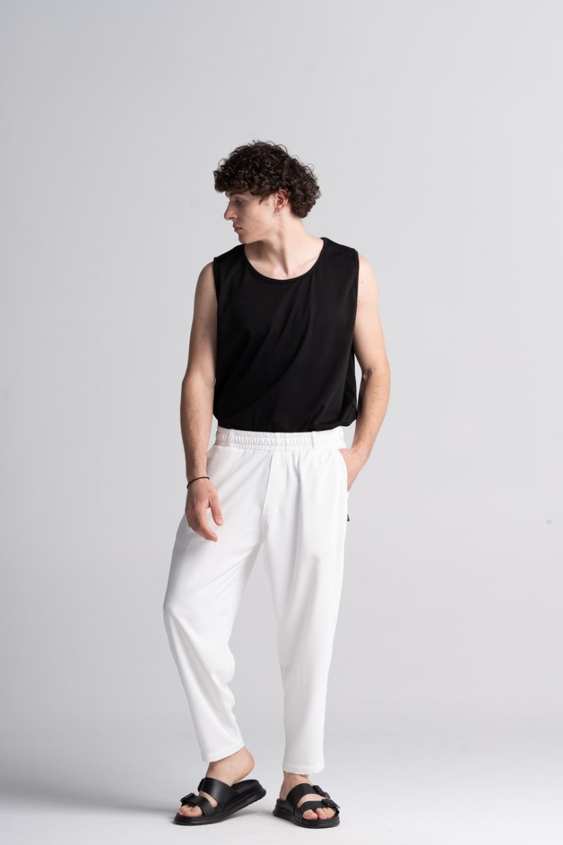 TROUSERS WITH REGULAR FIT ELASTIC