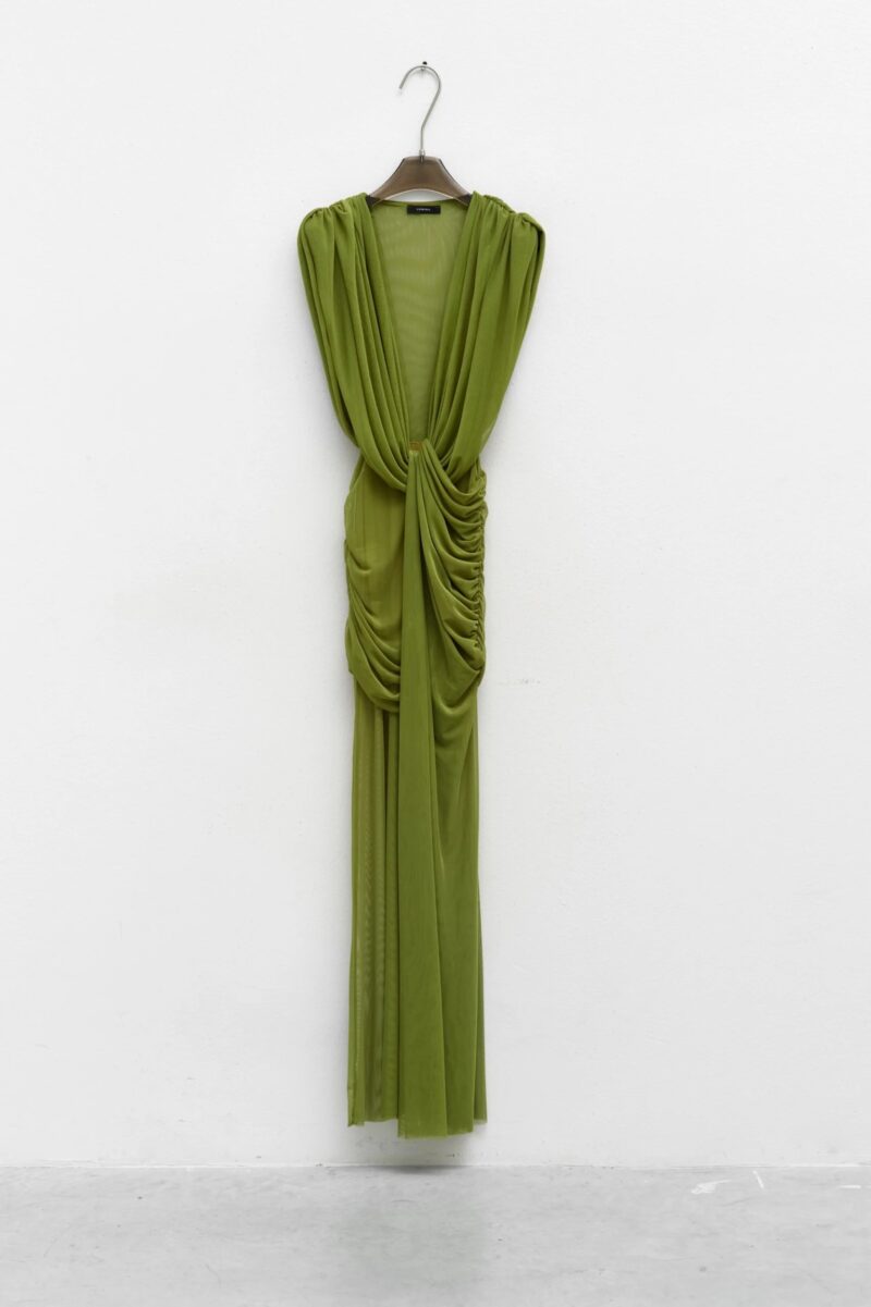 TULLE MAXI DRESS GREEN