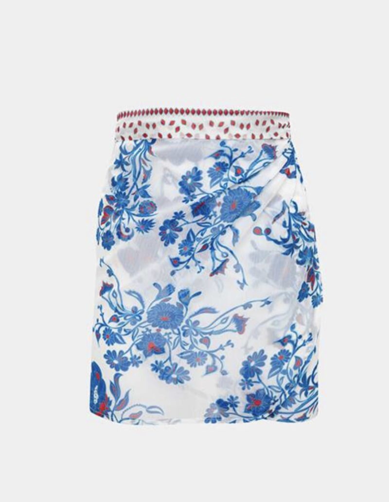Mini Skirt Wrap With Blue Paisley – True Grace Design
