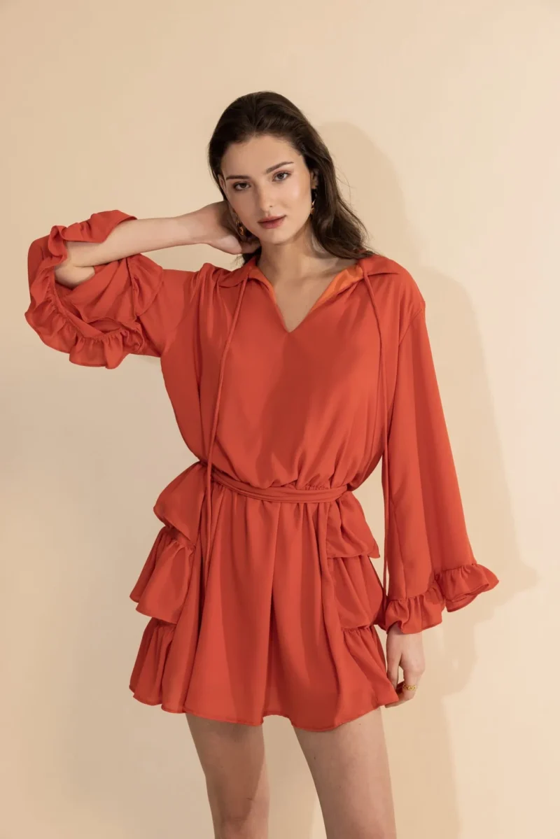 Mabel Burnt Orange Dress