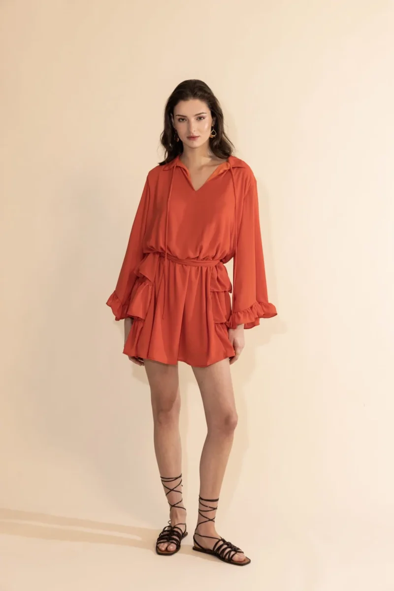 Mabel Burnt Orange Dress