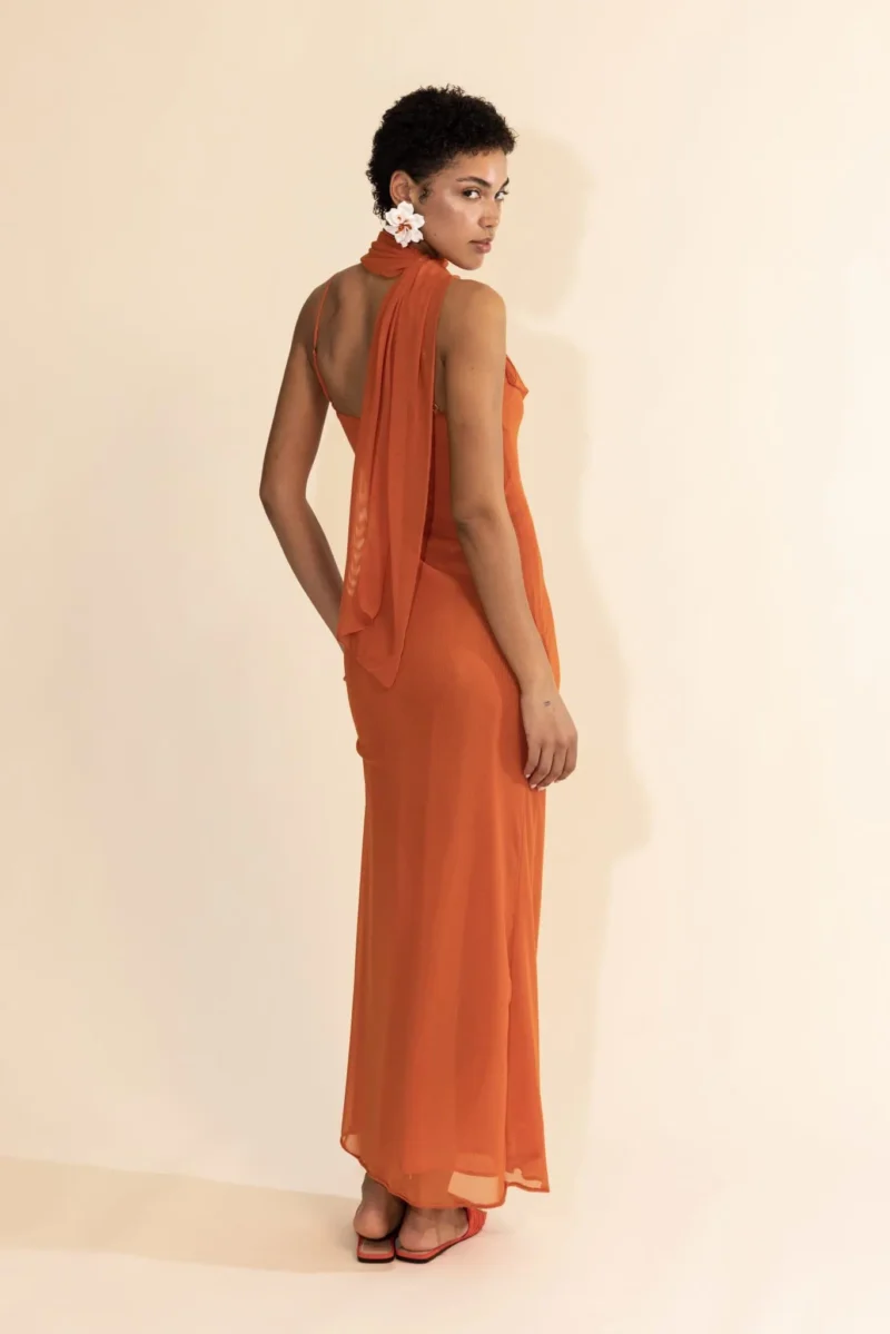 Calista Maxi Dress Burnt Orange