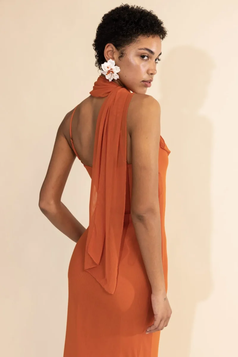 Calista Maxi Dress Burnt Orange