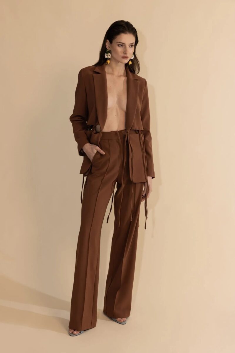 Cocoa Fringe Blazer