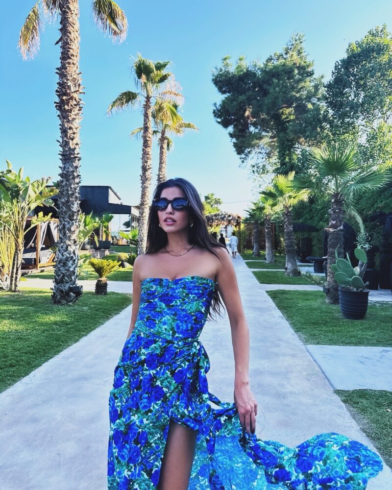 Maxi Skirt Wrap Blue Flowers – True Grace Design